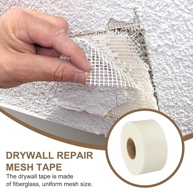 PATIKIL Drywall Repair Mesh Tape, 4 inch x 328 ft Fiberglass Repair Patch - Image 5