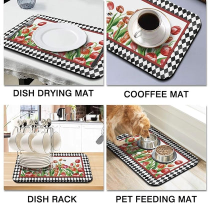 Dish Drying Mat for Kitchen Counter 2 Pack - Image 6