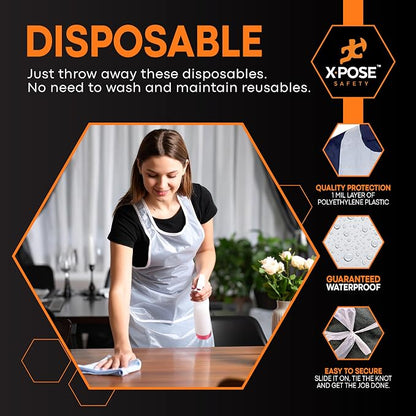 Xpose Safety 24, 000 White Plastic Disposable Aprons - Image 4