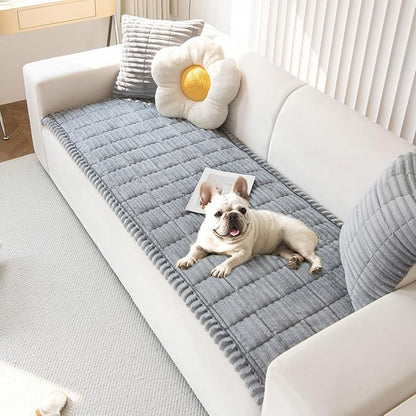 OTOB Couch Cover for Dogs Washable, Non Slip Plush Fuzzy Sofa Covers for 3 by OTOB