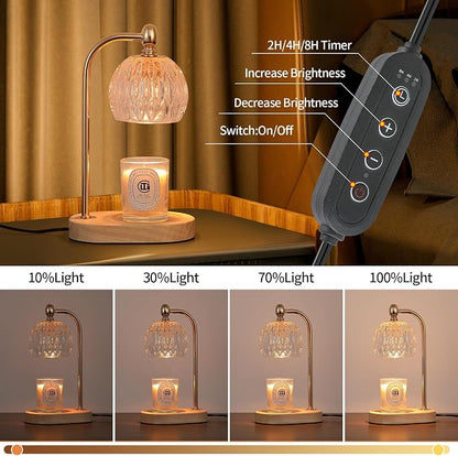 Candle Warmer Lamp with Timer and Dimmer, Flameless Electric Wax Melt Warmer - Image 3