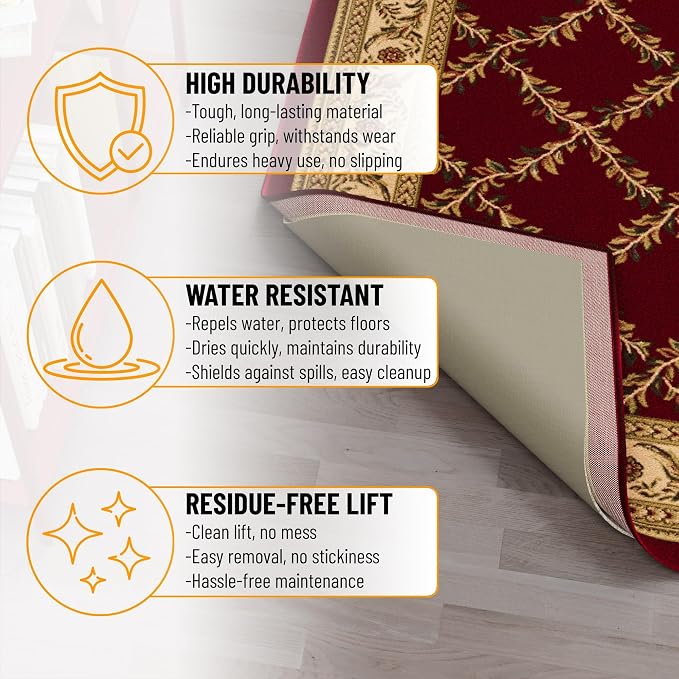 Ottomanson 2'7" x 7' Non-Slip Rug Pad Gripper 1/12 Inch Ultra Thin Dual Surface - Image 7