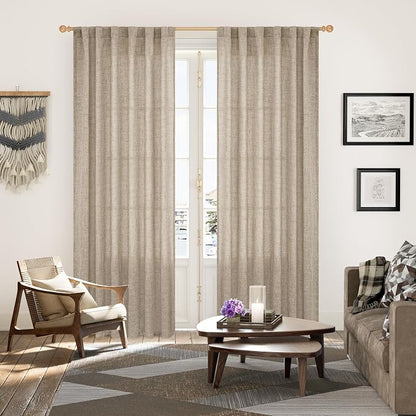 YoungsTex Linen Curtains 84 Inches Long - Image 2