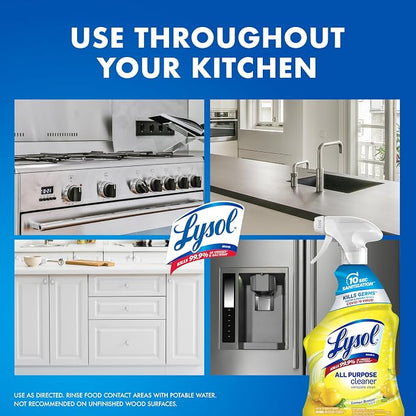 Lysol All Purpose Cleaner Spray, Kitchen & Bathroom Cleaner, Lemon Breeze Scent - Image 7