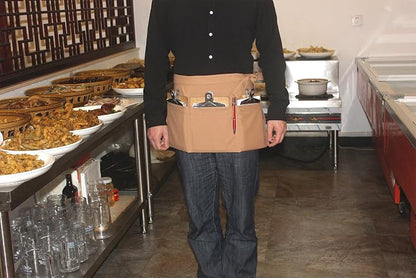 Resist water 3 big Pockets Waist Server Apron Kitchen Restaurant Unisex Half - Image 5