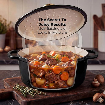 Zulay Kitchen 6.4 Quart Enameled Cast Iron Dutch Oven Pot - Image 4
