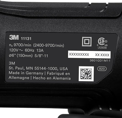 3M Electric Angle Grinder, 6 in Paddle Switch, - Image 7