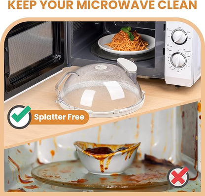 Gracenal Microwave Food Cover, 10 Inch Microwave Splatter Cover - Image 2