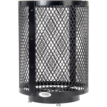 Global Industrial Outdoor Diamond Steel Trash Can - Image 3
