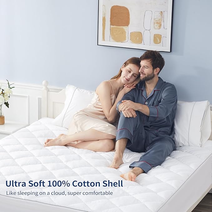 Sunflower Twin Mattress Pad Cover, Cotton Mattress Cover College Dorm - Image 3