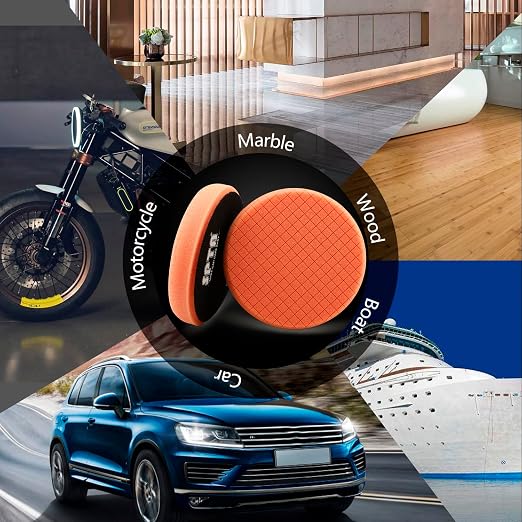 Orange Light Cut Pad, Buffing Polishing Pads, SPTA 1Pc 6.5 Inch Face - Image 6