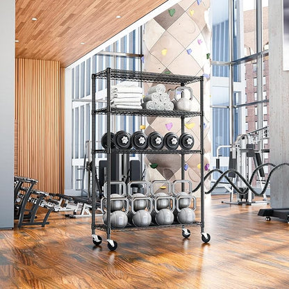 IZEUK Heavy Duty Garage Shelving, 4 Tier Wide Metal Storage Shelf Rack - Image 7