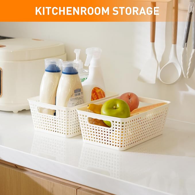 Plastic Storage Baskets With Lid, Storage Bins - Image 7