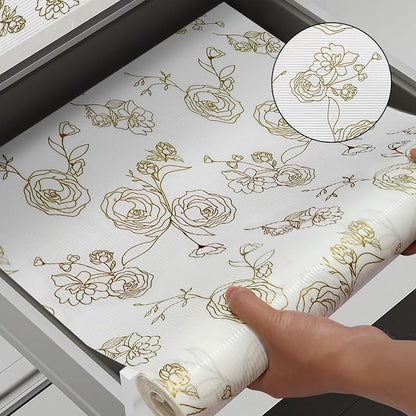 Shelf Cabinet Liner for Kitchen- Non Adhesive Drawer Liner Refrigerator Liner by CLENAT