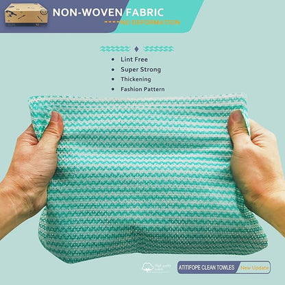 Heavy Duty Reusable Cleaning Cloths 100 Count Food Service Wipes Dishcloths - Image 5