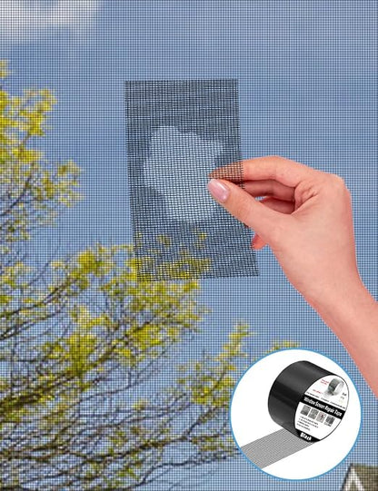 Wohohoho Window Screen Repair Tape, 2 in X 40 FT Black Screen Patch Repair Kit - Image 3