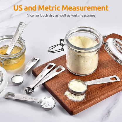 Measuring Spoons: U-Taste 18/8 Stainless Steel Measuring Spoons Set of 9 Piece: - Image 8