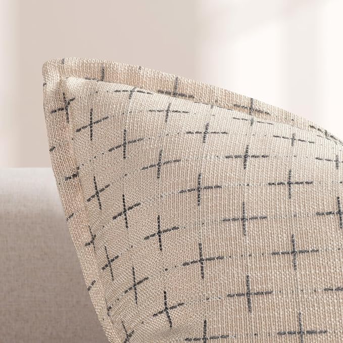 ZWJD Pillow Covers 18x18 Set of 2 Soft Polyester Textured Pillow Covers - Image 2