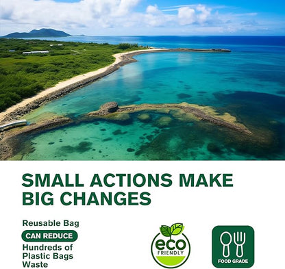 SPLF 10 Pack Stand-Up Reusable Quart Freezer Bags Dishwasher Safe, Extra Thick Leakproof 1 Quart Food Storage Bags, BPA Free Bags for Meal Prep, Sandwich, Snack, Fridge Organization