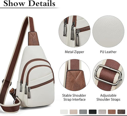 Sling Bag Crossbody Bags for Women Small Cross Body Bag Fanny Packs Chest Sling Purse for Daily Travel Leisure Sport