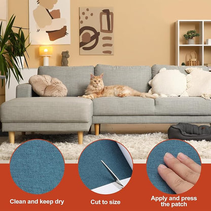 PATIKIL 70x4.4 Inch Linen Repair Tape, Repair Fabric Patch Self Adhesive Couch - Image 3