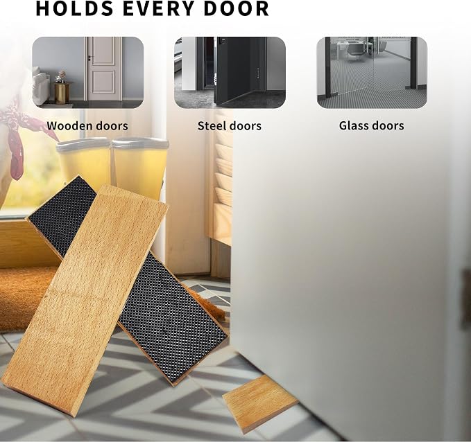 4 Pack Wooden Door Stop - Image 4