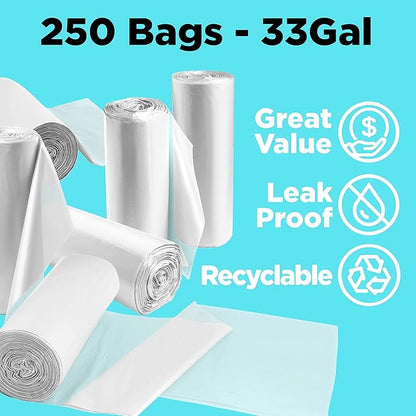 30-33 Gallon Clear Trash Bags Heavy Duty - Image 3