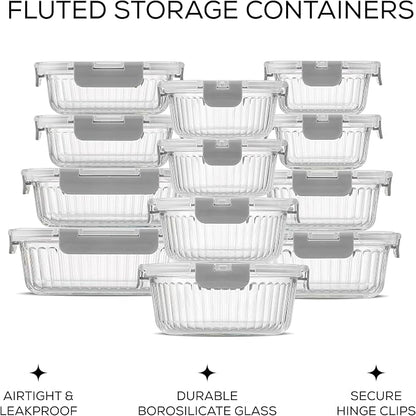 JoyJolt 24pc Borosilicate Glass Storage Containers - Image 2