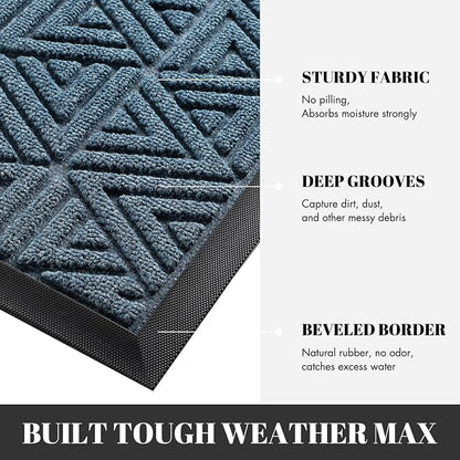 Yimobra Large Door Mat 47x24, All-Weather Waterproof Non-Slip Welcome Matt - Image 4