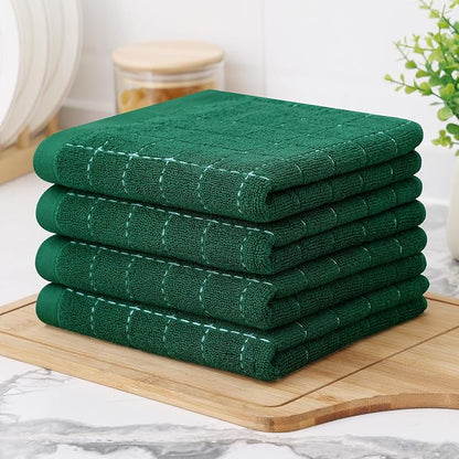 Homaxy 100% Cotton Terry Kitchen Towels, Checkered Designed, Soft and Super - Image 8