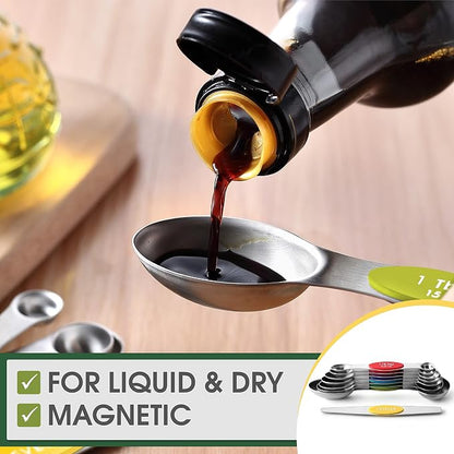 Spring Chef Stainless Steel Magnetic Measuring Spoons Set - Image 4