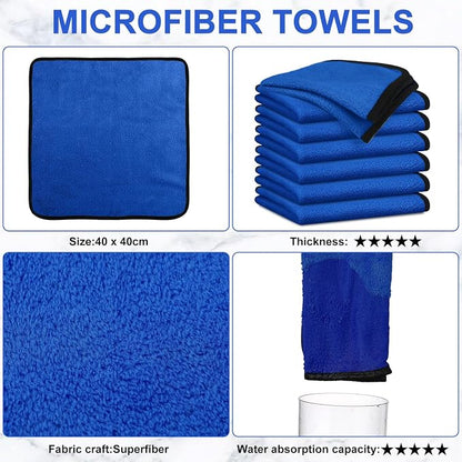 Tallew 50 Pcs Microfiber Towels 16 Inch x 16 Inch Microfiber Cloth Car Drying - Image 4
