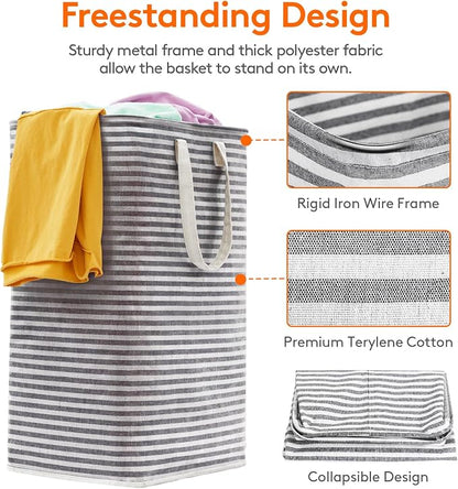 Lifewit 3 Pack Laundry Hamper Large Collapsible Laundry Baskets, Freestanding - Image 2