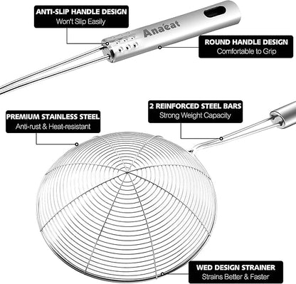 Anaeat Stainless Steel Spider Skimmer - Image 5