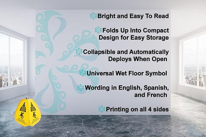 Kraken Sign Co - Pop-up Sign, Pop-up Caution Wet Floor Sign 16 inch - Image 4