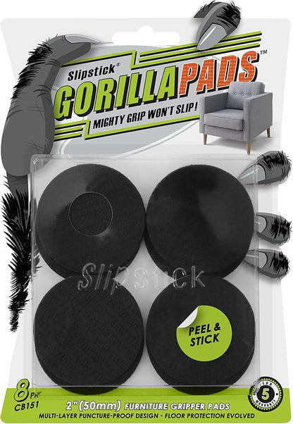 Slipstick GorillaPads Non Slip Furniture Pads/Gripper Floor Protectors 2 Inch by Slipstick