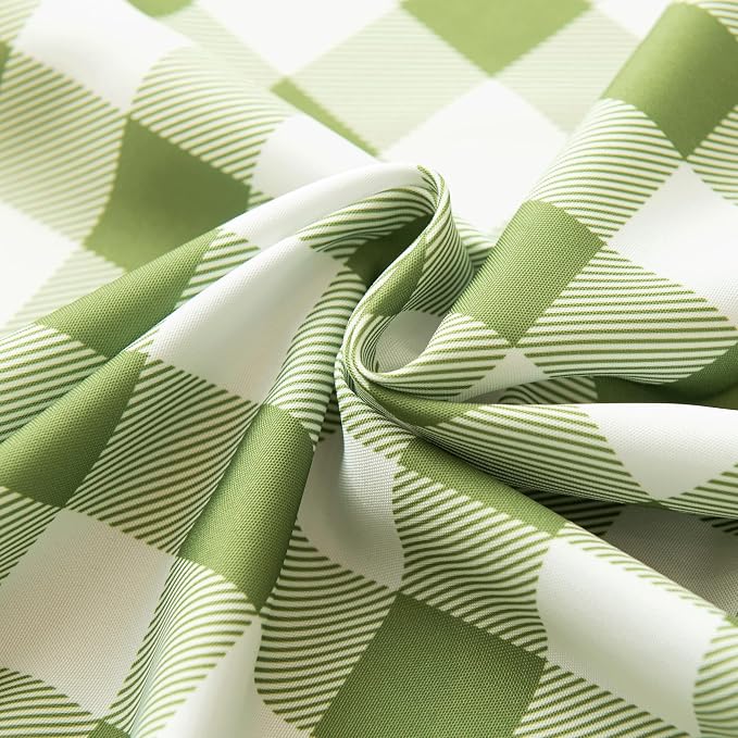 Waterproof Checkered Tablecloth Runner Fabric - Image 3
