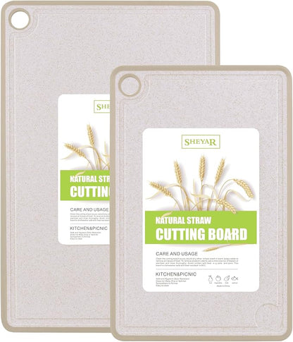 Cutting Board for Kitchen, Wheat Straw Fiber Cutting Board, Dish Washer Safe by zzsbrm