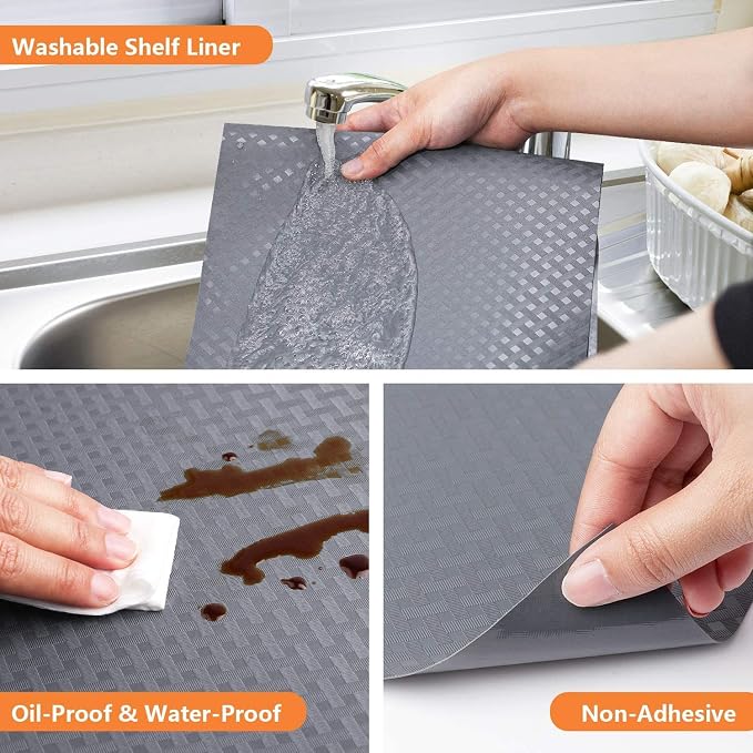 Shelf Liners for Kitchen Cabinets Refrigerator Liners Waterproof & Oil-Proof - Image 4