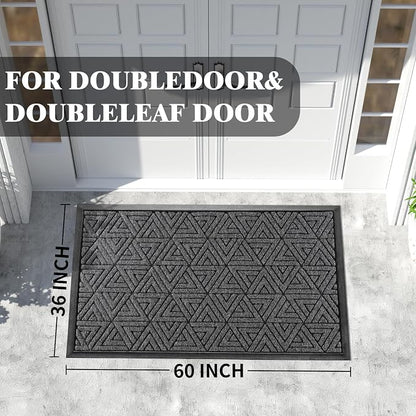 Yimobra Extra Large Door Mat 60x32, All-Weather Waterproof Non-Slip Welcome - Image 2