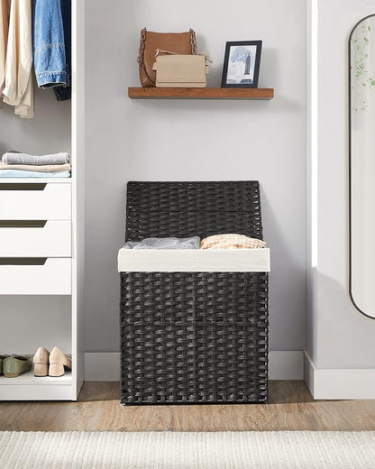 SONGMICS Laundry Hamper with Lid, 110L Clothes Hamper with 2 Removable Liner - Image 9