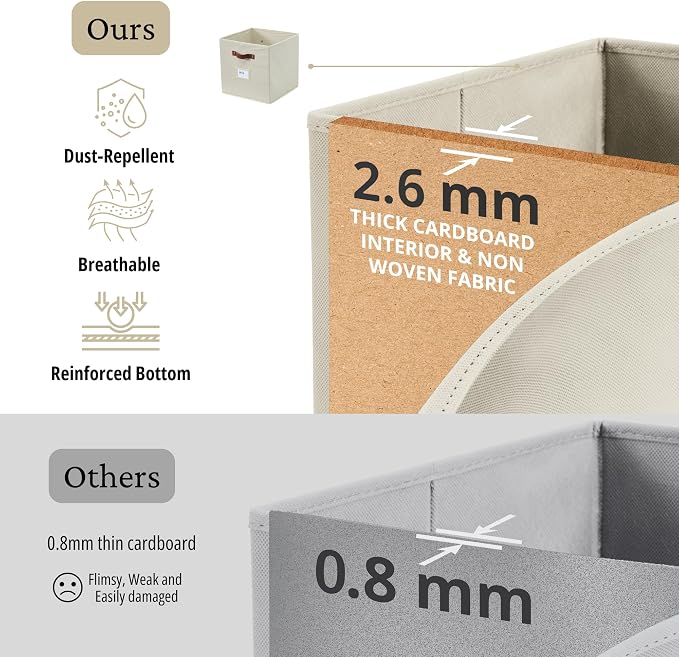 DECOMOMO Storage Cubes, Fabric Organizer Bins - Image 6