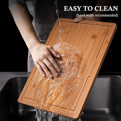 Empune Bamboo Cutting Board Set, Wood Cutting Boards - Image 8