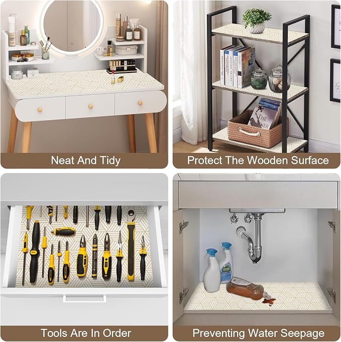 OcePor Non-Adhesive Drawer and Shelf Liner 24IN x 20FT，Non-Slip Kitchen Cabinet - Image 5
