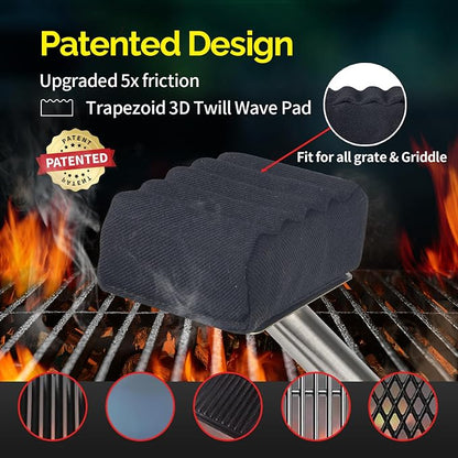 Grill Brush Bristle Free, Unique Wave pad - Image 3