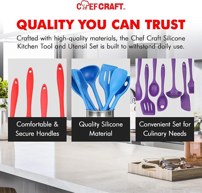 Chef Craft Premium Utensil Set Kitchen, 11 Piece Set - Image 6