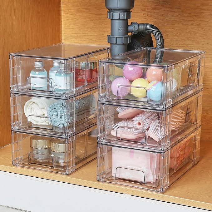 Vtopmart 10 Pack Stackable Storage Drawers, Easily Assemble Containers - Image 2