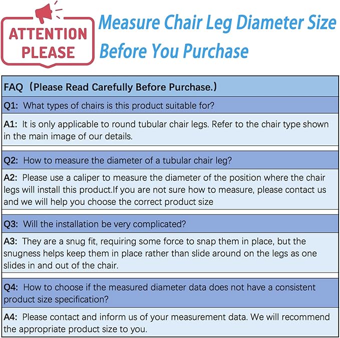 Rectangle U Shaped Chair Leg Tips Cap with Felt Pads,Furniture Feet Protectors Slide Smoothly Glides,Protect Hardwood Floor No Scratches No Noise,Fit 19mm(3/4inch) Diameter Tubular Legs (Black 8PCS)