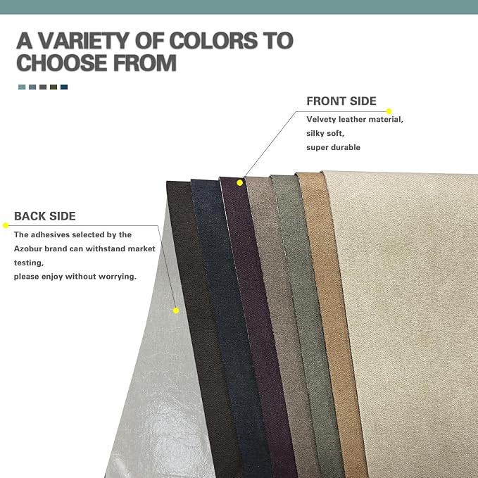Azobur Velvet Rectangular Repair Patch, Self-Adhesive Flannel Fabric Patch - Image 3