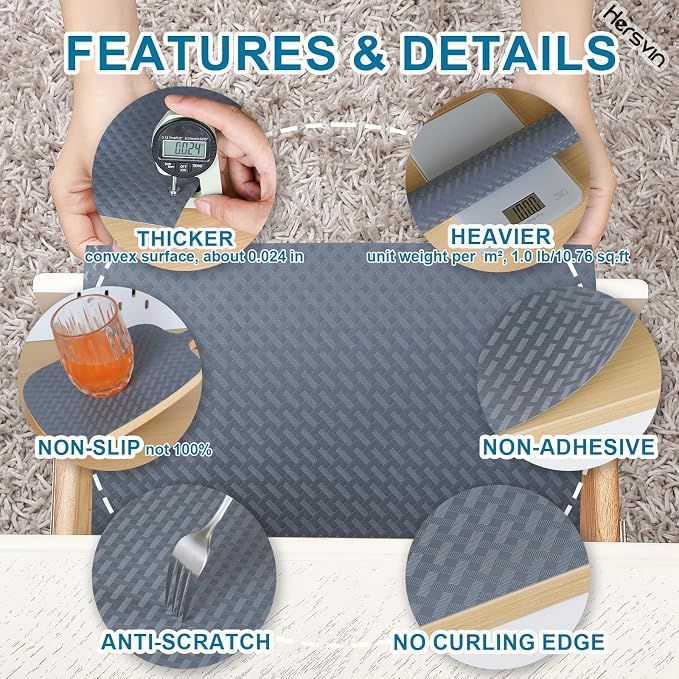 Shelf Liners 12 in x 20 ft EVA Drawer Mats, Non-Adhesive Cupboard Pad, Kitchen - Image 2